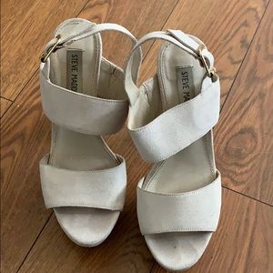 gray Steve Madden Platform heels